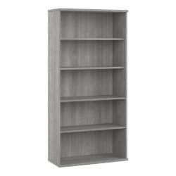 Bush Business Furniture Studio C 5 Shelf Bookcase, Platinum Gray