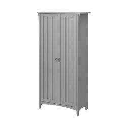 Bush Furniture Salinas Kitchen Pantry Cabinet with Doors in Cape Cod Gray