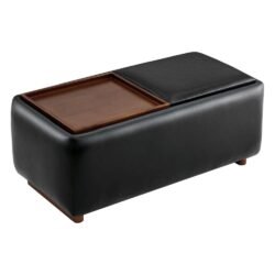 CHITA Folding Storage Ottoman Bench,50.75x19x18.5 Inches Long Ottoman End of Bed Bench Seat for Bedroom Living Room and Hallway