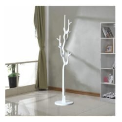 Coat Rack Freestanding Wooden Coat Tree with 9 Hooks Easy to Assemble Coat Hanger Stand for Bedroom Office Hallway Entryway (Color : White)