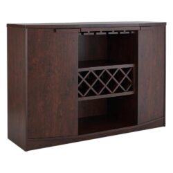 Furniture of America Annadel Wine Cabinet Buffet, Vintage Walnut