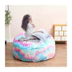 Bean Bag Chair in Many Colors, Huge Foam-Filled Furniture, Machine Washable Lid, Double Stitching, Durable Lining (Color : Beige)