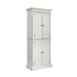 Home Style 5004-692 Americana Pantry Storage Cabinet, White Finish
