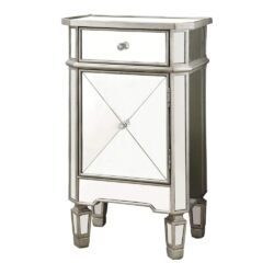 Monarch Specialties 1-Drawer Accent Cabinet, Mirrored
