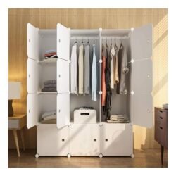 Portable Wardrobe Cloth Wardrobe Wardrobe Storage Fully Enclosed Design Wardrobe Organiser Storage Cabinet Hanging Wardrobe Clothes Rack Portable Wardrobe (Color:129x45x177cm C)