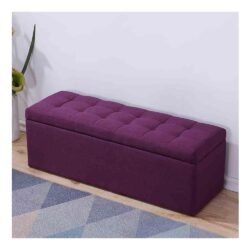 Folding Storage Chest,Ottoman,Folding Storage Ottoman Shoe Bench,Bed End Shoe Bench (Color : Purple, Size : 40 * 40 * 100)