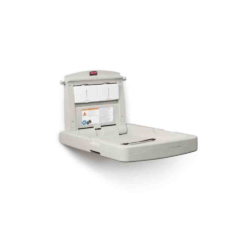 Rubbermaid Commercial Vertical Baby Changing Station, 23" L x 34" W x 4" H, Light Platinum (FG781988LPLAT)