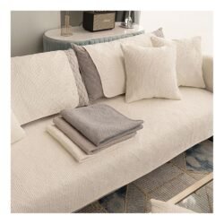 Sofa Cover, Cotton slipcover Quilted Non-Slip Couch Sofa Sets Decoration Furniture Protector sectional-White 70x90cm(28x35inch)