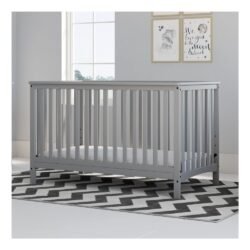 Storkcraft Hillcrest Fixed Side Convertible Crib, Gray, Easily Converts to Toddler Bed Day Bed or Full Bed, Adjustable Height Mattress, Some Assembly Required (Mattress Not Included)