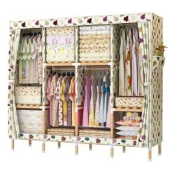 WSZJJ Wardrobe Dressing Wardrobe Bedroom Storage Closet Bedroom Furniture Wardrobe Hanging Foldable Non-Woven Textiles