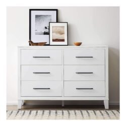 Edenbrook Daley Six Drawer Modern Design-Easy Assembly Dresser, White EH0002WH6D