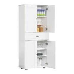 HOMCOM 71'' Kitchen Cupboard with Hutch Multi Storage Cupboard Cabinet Sideboard, Bookcase with Drawers for Living Room