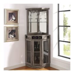 Home Source DC06 Corner Bar Unit, Grey
