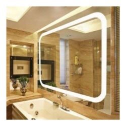 DP Home Commercial Restroom Full Length Wall Mirror with LED Lights?Large Frameless Rectangular Glass Panel - for Dressing Room, Hallway, Bedroom (N031-DG)