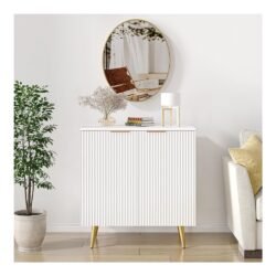 Sideboard Freestanding Cabinets Cupboard Contemporary Sideboard Buffet Server Credenza Kitchen Dining Cabinet Cupboard Free Standing Storage Chest (Color : White, Size : 120x40x85cm)