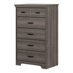 South Shore Furniture Vito 5-Drawer Chest, Soft Gray