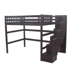 Stairway Full Loft Bed with Storage Espresso