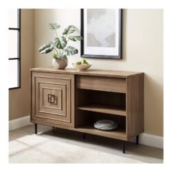 Walker Edison Furniture Company 4-Drawer Storage Cabinet, 52, English Oak