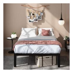 Zinus Quick Snap TM 18 Inch Platform Bed Frame / Mattress Foundation / with Less than 3 Inch Spacing / Wooden Slat Support / no Bolts or Nuts, Easy Assembly, Queen