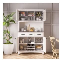 Homestyles Server sideboards-buffets-credenzas, Hutch, White